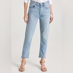 AGOLDE Riley High Rise Straight Crop Jeans